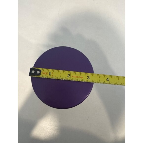 Vintage Teavana Tea Tin Canister 8 Oz Purple/Silver 6.75" x 3.25" AirTight EMPTY - Picture 5 of 7